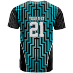 Custom Basketball New Zealand T Shirt Teal Maori Ta Moko Indigenous - Aussie Hoodie
