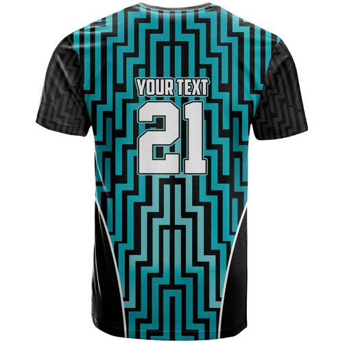 Custom Basketball New Zealand T Shirt Teal Maori Ta Moko Indigenous - Aussie Hoodie