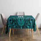 Custom Basketball New Zealand Tablecloth Teal Maori Ta Moko Indigenous - Aussie Hoodie