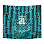 Custom Basketball New Zealand Tapestry Teal Maori Ta Moko Indigenous - Aussie Hoodie