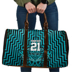 Custom Basketball New Zealand Travel Bag Teal Maori Ta Moko Indigenous - Aussie Hoodie