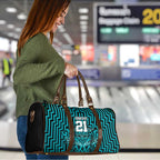 Custom Basketball New Zealand Travel Bag Teal Maori Ta Moko Indigenous - Aussie Hoodie