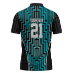 Custom Basketball New Zealand Zipper Polo Shirt Teal Maori Ta Moko Indigenous - Aussie Hoodie