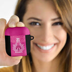 New Zealand Custom AirPods Case Fire Basketball Maori Tribal Pink - Aussie Hoodie