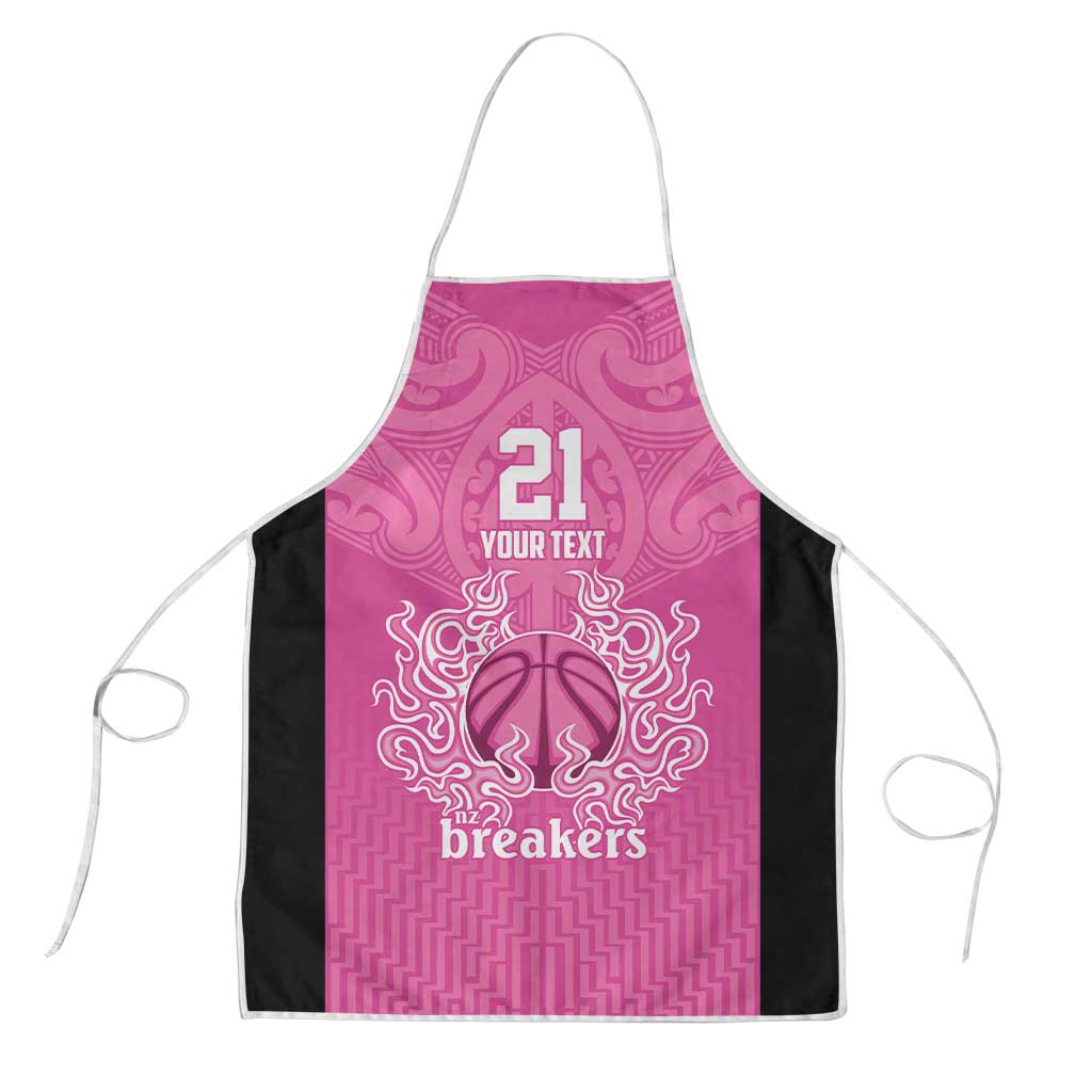 New Zealand Custom Apron Fire Basketball Maori Tribal Pink - Aussie Hoodie