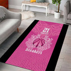New Zealand Custom Area Rug Fire Basketball Maori Tribal Pink - Aussie Hoodie