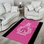 New Zealand Custom Area Rug Fire Basketball Maori Tribal Pink - Aussie Hoodie