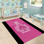 New Zealand Custom Area Rug Fire Basketball Maori Tribal Pink - Aussie Hoodie