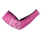New Zealand Custom Arm Sleeves Fire Basketball Maori Tribal Pink - Aussie Hoodie