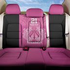 New Zealand Custom Back Car Seat Cover Fire Basketball Maori Tribal Pink - Aussie Hoodie