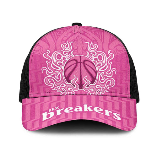 New Zealand Baseball Net Cap Fire Basketball Maori Tribal Pink - Aussie Hoodie
