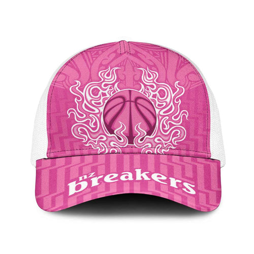 New Zealand Baseball Net Cap Fire Basketball Maori Tribal Pink - Aussie Hoodie