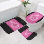 New Zealand Custom Bathroom Set Fire Basketball Maori Tribal Pink - Aussie Hoodie