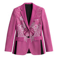 New Zealand Custom Blazer Fire Basketball Maori Tribal Pink - Aussie Hoodie