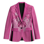 New Zealand Custom Blazer Fire Basketball Maori Tribal Pink - Aussie Hoodie