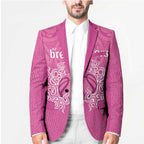 New Zealand Custom Blazer Fire Basketball Maori Tribal Pink - Aussie Hoodie