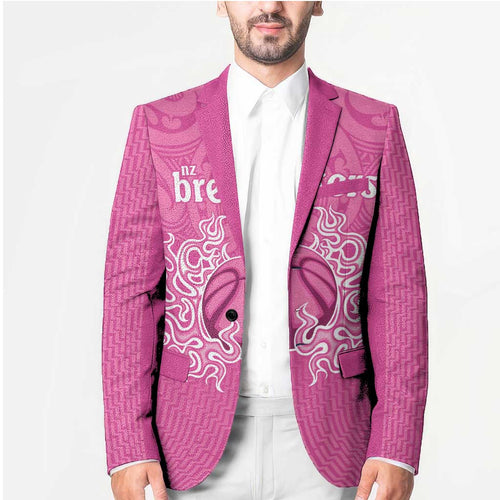 New Zealand Custom Blazer Fire Basketball Maori Tribal Pink - Aussie Hoodie