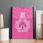 New Zealand Custom Canvas Wall Art Fire Basketball Maori Tribal Pink - Aussie Hoodie