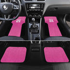 New Zealand Custom Car Mats Fire Basketball Maori Tribal Pink - Aussie Hoodie