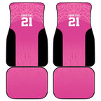New Zealand Custom Car Mats Fire Basketball Maori Tribal Pink - Aussie Hoodie