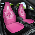 New Zealand Custom Car Seat Cover Fire Basketball Maori Tribal Pink - Aussie Hoodie
