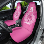 New Zealand Custom Car Seat Cover Fire Basketball Maori Tribal Pink - Aussie Hoodie