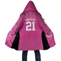 New Zealand Custom Cloak Fire Basketball Maori Tribal Pink - Aussie Hoodie