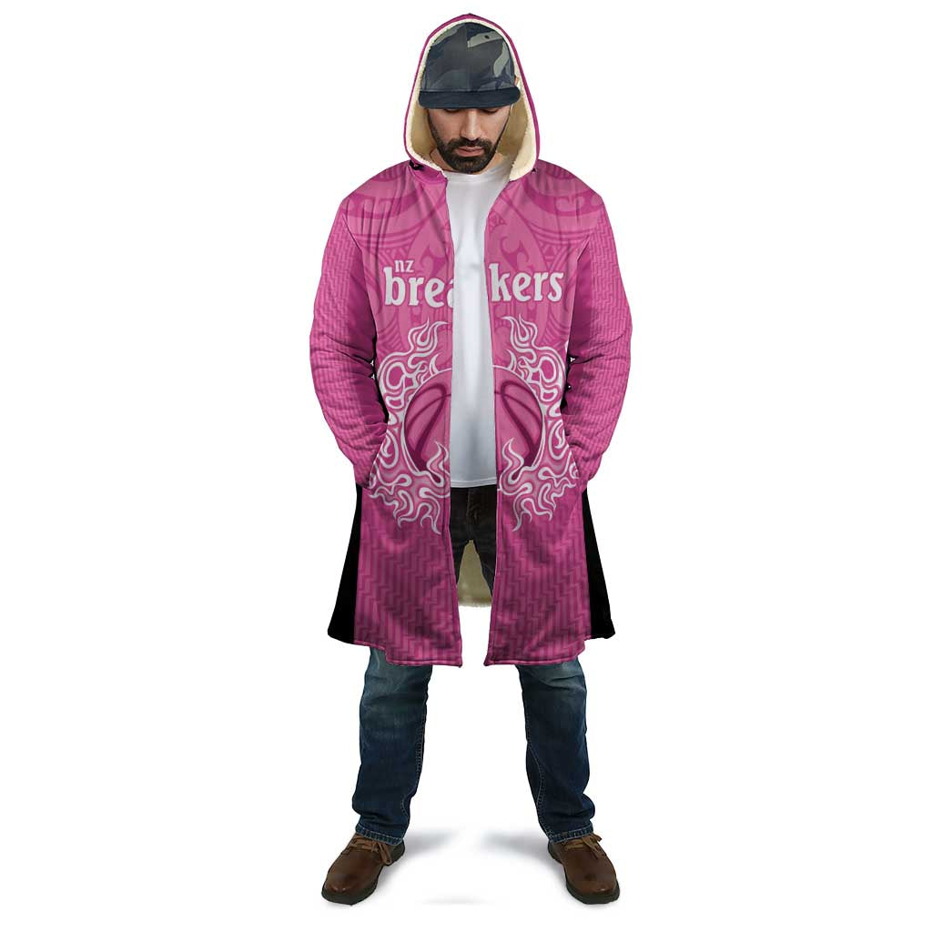 New Zealand Custom Cloak Fire Basketball Maori Tribal Pink - Aussie Hoodie