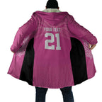 New Zealand Custom Cloak Fire Basketball Maori Tribal Pink - Aussie Hoodie