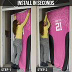 New Zealand Custom Door Cover Fire Basketball Maori Tribal Pink - Aussie Hoodie