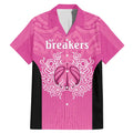 New Zealand Custom Family Matching Mermaid Dress and Hawaiian Shirt Fire Basketball Maori Tribal Pink - Aussie Hoodie