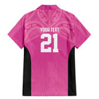 New Zealand Custom Family Matching Mermaid Dress and Hawaiian Shirt Fire Basketball Maori Tribal Pink - Aussie Hoodie