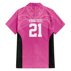 New Zealand Custom Family Matching Short Sleeve Bodycon Dress and Hawaiian Shirt Fire Basketball Maori Tribal Pink - Aussie Hoodie