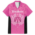 New Zealand Custom Hawaiian Shirt Fire Basketball Maori Tribal Pink - Aussie Hoodie