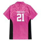 New Zealand Custom Hawaiian Shirt Fire Basketball Maori Tribal Pink - Aussie Hoodie