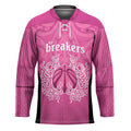 New Zealand Custom Hockey Jersey Fire Basketball Maori Tribal Pink - Aussie Hoodie