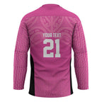 New Zealand Custom Hockey Jersey Fire Basketball Maori Tribal Pink - Aussie Hoodie