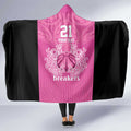 New Zealand Custom Hooded Blanket Fire Basketball Maori Tribal Pink - Aussie Hoodie
