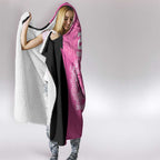 New Zealand Custom Hooded Blanket Fire Basketball Maori Tribal Pink - Aussie Hoodie