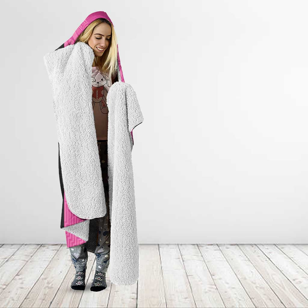 New Zealand Custom Hooded Blanket Fire Basketball Maori Tribal Pink - Aussie Hoodie