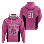 New Zealand Custom Hoodie Fire Basketball Maori Tribal Pink - Aussie Hoodie
