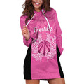 New Zealand Custom Hoodie Dress Fire Basketball Maori Tribal Pink - Aussie Hoodie