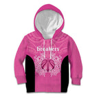 New Zealand Custom Kid Hoodie Fire Basketball Maori Tribal Pink - Aussie Hoodie