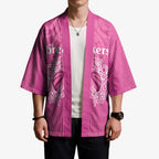 New Zealand Custom Kimono Fire Basketball Maori Tribal Pink - Aussie Hoodie