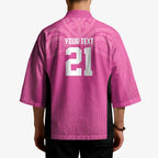New Zealand Custom Kimono Fire Basketball Maori Tribal Pink - Aussie Hoodie