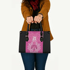 New Zealand Custom Leather Bag Fire Basketball Maori Tribal Pink - Aussie Hoodie