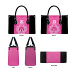 New Zealand Custom Leather Bag Fire Basketball Maori Tribal Pink - Aussie Hoodie