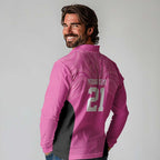 New Zealand Custom Long Sleeve Polo Shirt Fire Basketball Maori Tribal Pink - Aussie Hoodie