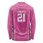 New Zealand Custom Long Sleeve Shirt Fire Basketball Maori Tribal Pink - Aussie Hoodie
