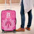 New Zealand Custom Luggage Cover Fire Basketball Maori Tribal Pink - Aussie Hoodie